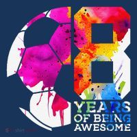 8 Years Of Being Awesome Soccer 8th Birthday Mousepad thumb 1