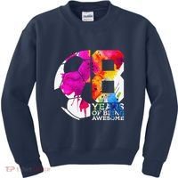 8 Years Of Being Awesome Soccer 8th Birthday Kids Sweatshirt thumb 0