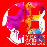 8 Years Of Being Awesome Soccer 8th Birthday Santa Hat thumb 1