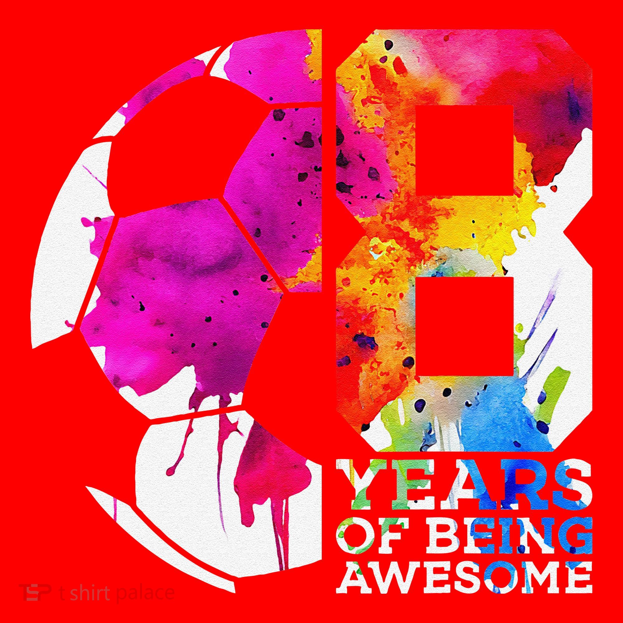 8 Years Of Being Awesome Soccer 8th Birthday Santa Hat
