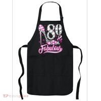 80 Years Old Gifts 80 & Fabulous 80th Birthday Pink Diamond Apron thumb 0