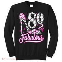 80 Years Old Gifts 80 & Fabulous 80th Birthday Pink Diamond Sweatshirt thumb 0