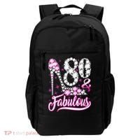 80 Years Old Gifts 80 & Fabulous 80th Birthday Pink Diamond Backpack thumb 0