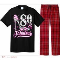 80 Years Old Gifts 80 & Fabulous 80th Birthday Pink Diamond Pajama Set thumb 0