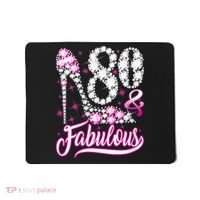 80 Years Old Gifts 80 & Fabulous 80th Birthday Pink Diamond Mousepad thumb 0
