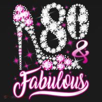 80 Years Old Gifts 80 & Fabulous 80th Birthday Pink Diamond Women's Tank Top thumb 5