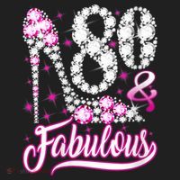 80 Years Old Gifts 80 & Fabulous 80th Birthday Pink Diamond Hat thumb 2