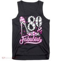 80 Years Old Gifts 80 & Fabulous 80th Birthday Pink Diamond Tank Top thumb 0