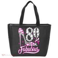 80 Years Old Gifts 80 & Fabulous 80th Birthday Pink Diamond Tote Bag thumb 0