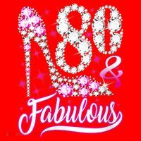 80 Years Old Gifts 80 & Fabulous 80th Birthday Pink Diamond Santa Hat thumb 1