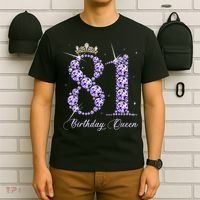 81 Year Old Its My 81st Birthday Queen Diamond Heels Crown T-Shirt thumb 6