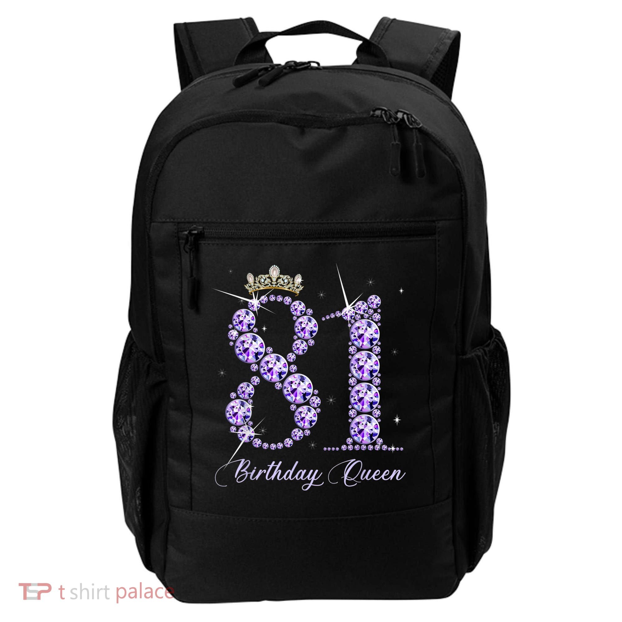 81 Year Old Its My 81st Birthday Queen Diamond Heels Crown Backpack