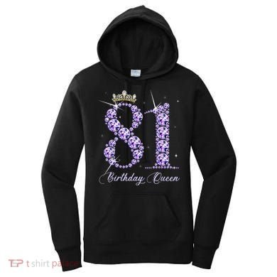 81 Year Old Its My 81st Birthday Queen Diamond Heels Crown Women's Hoodie