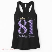 81 Year Old Its My 81st Birthday Queen Diamond Heels Crown Women's Tank Top thumb 0