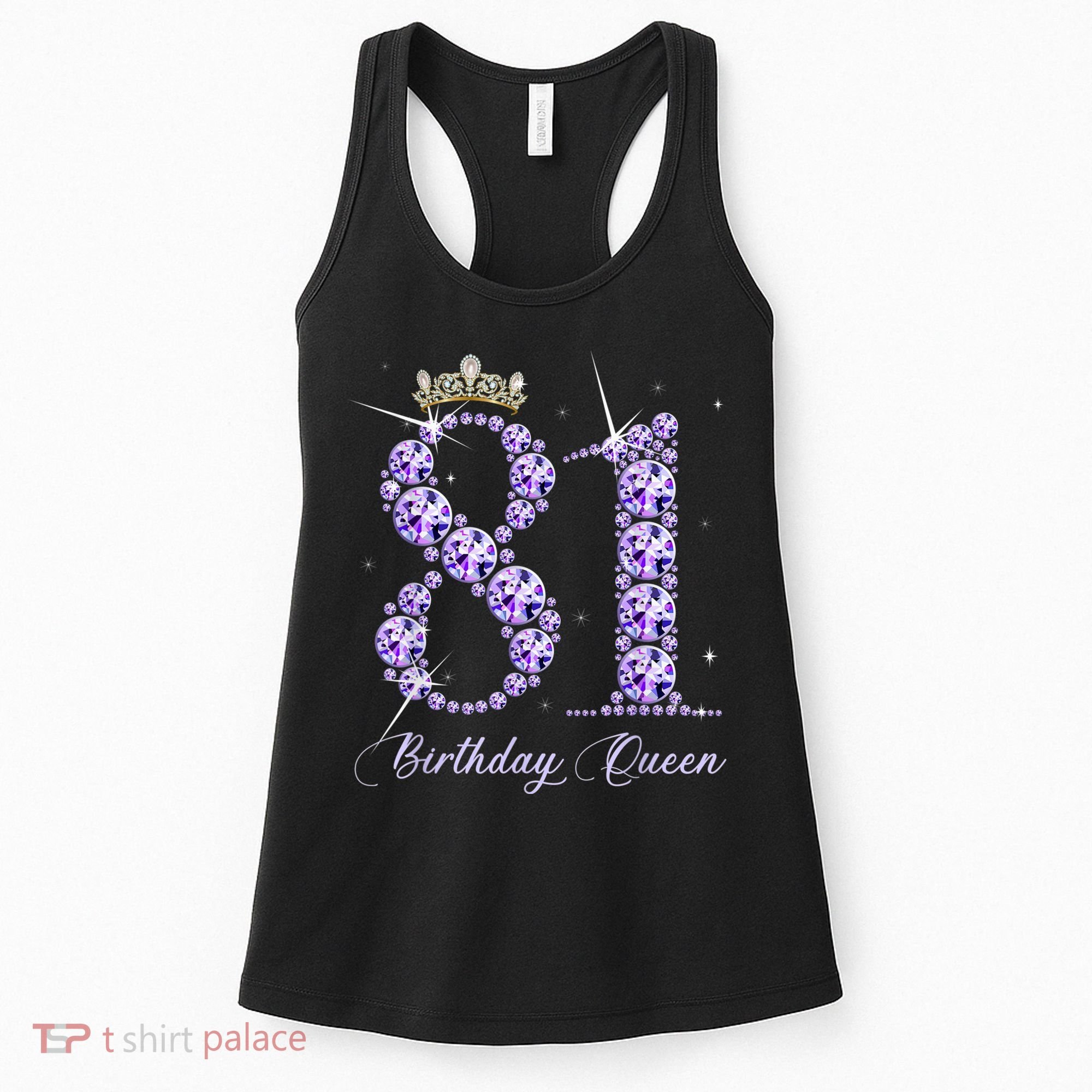 81 Year Old Its My 81st Birthday Queen Diamond Heels Crown Women's Tank Top