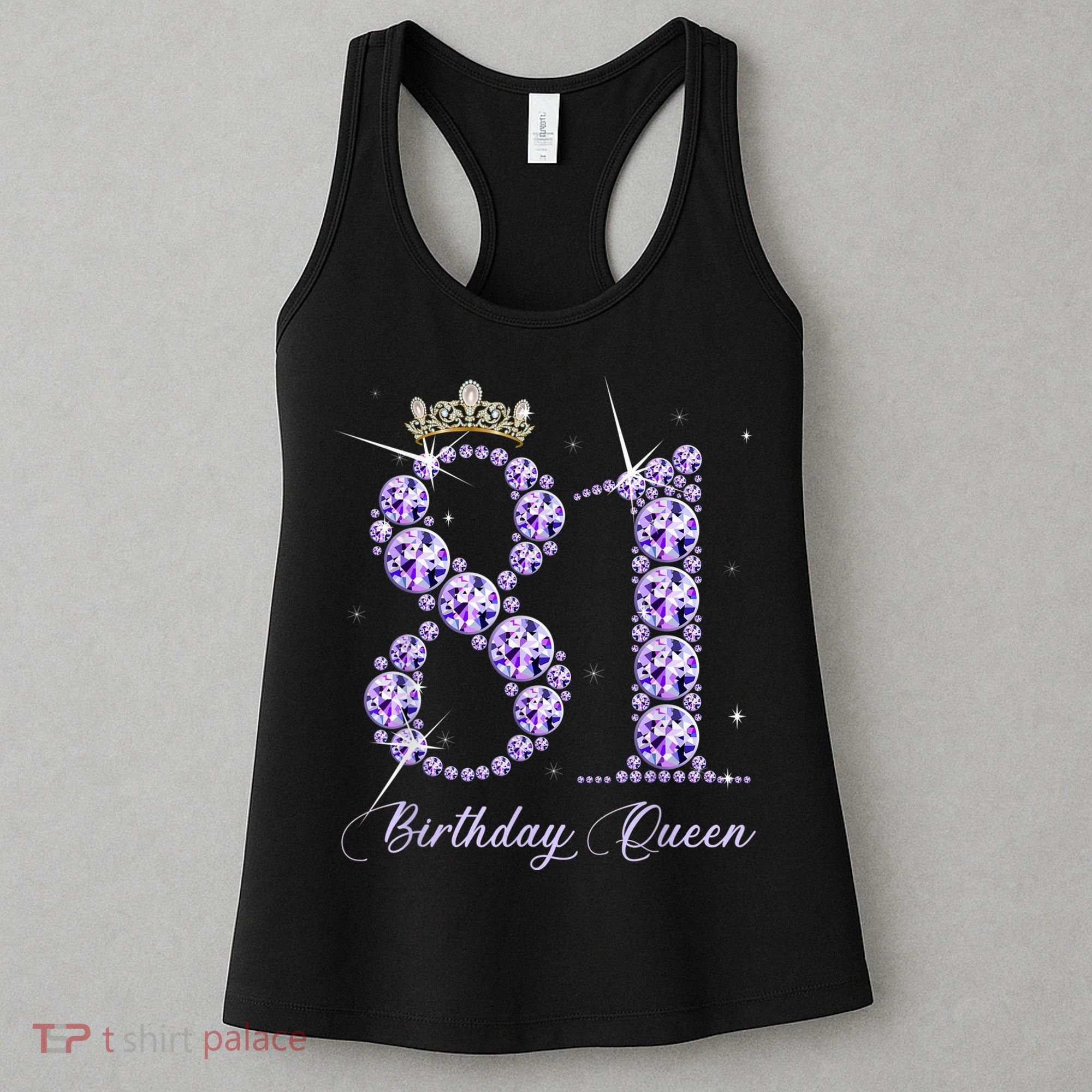 81 Year Old Its My 81st Birthday Queen Diamond Heels Crown Women's Tank Top