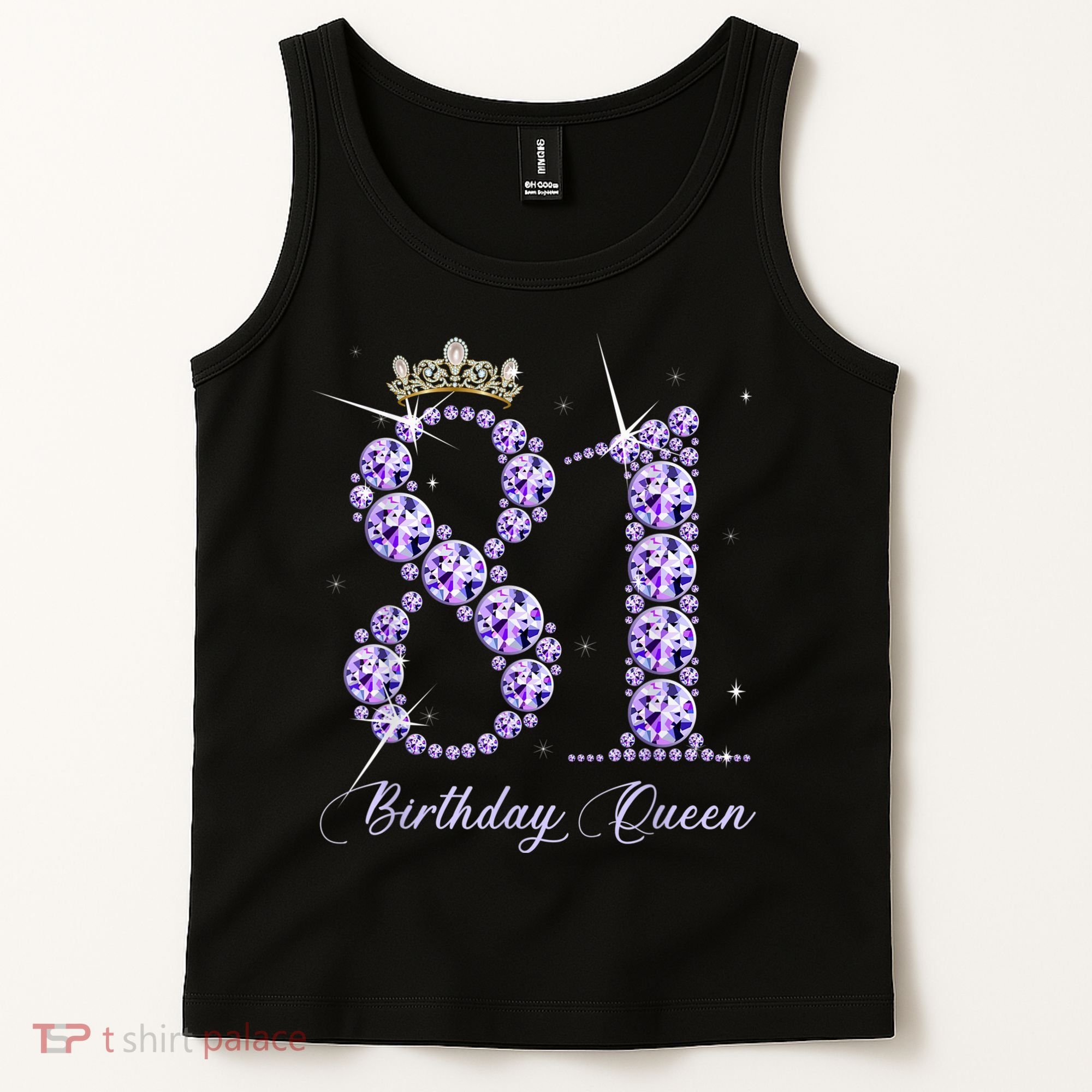 81 Year Old Its My 81st Birthday Queen Diamond Heels Crown Tank Top