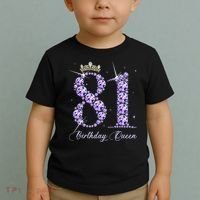 81 Year Old Its My 81st Birthday Queen Diamond Heels Crown Toddler T-Shirt thumb 2
