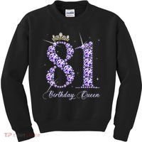 81 Year Old Its My 81st Birthday Queen Diamond Heels Crown Kids Sweatshirt thumb 0