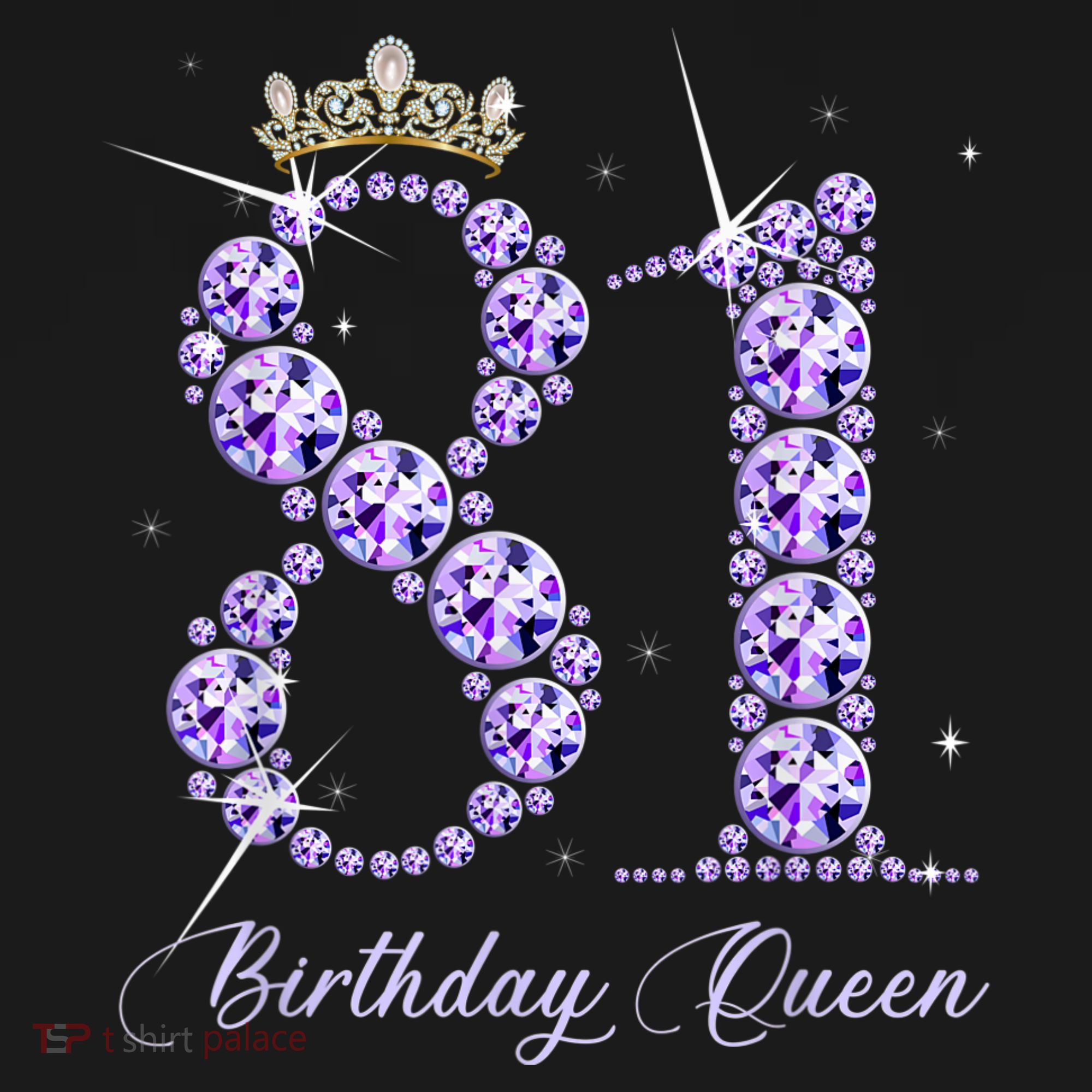 81 Year Old Its My 81st Birthday Queen Diamond Heels Crown Kids Sweatshirt