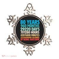 80 Years Of Being Awesome 80th Birthday Time Breakdown Ornament thumb 0