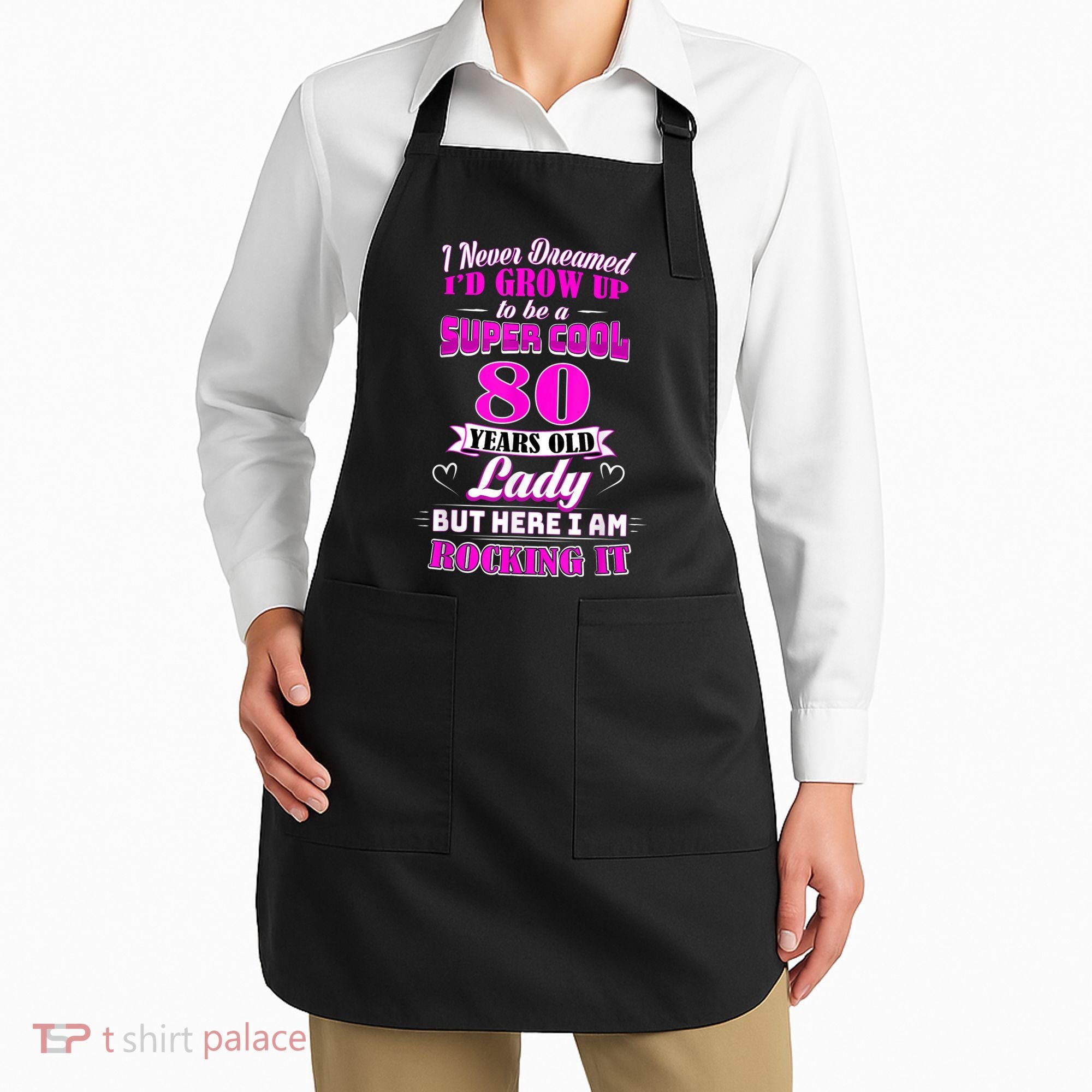 80 Year Old Lady Funny 80th Birthday Rockin' Since Apron
