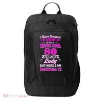 80 Year Old Lady Funny 80th Birthday Rockin' Since City Backpack thumb 0