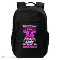 80 Year Old Lady Funny 80th Birthday Rockin' Since Backpack thumb 0