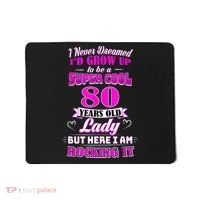 80 Year Old Lady Funny 80th Birthday Rockin' Since Mousepad thumb 0