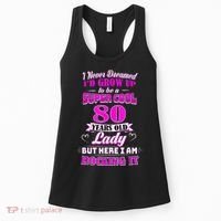 80 Year Old Lady Funny 80th Birthday Rockin' Since Women's Tank Top thumb 0