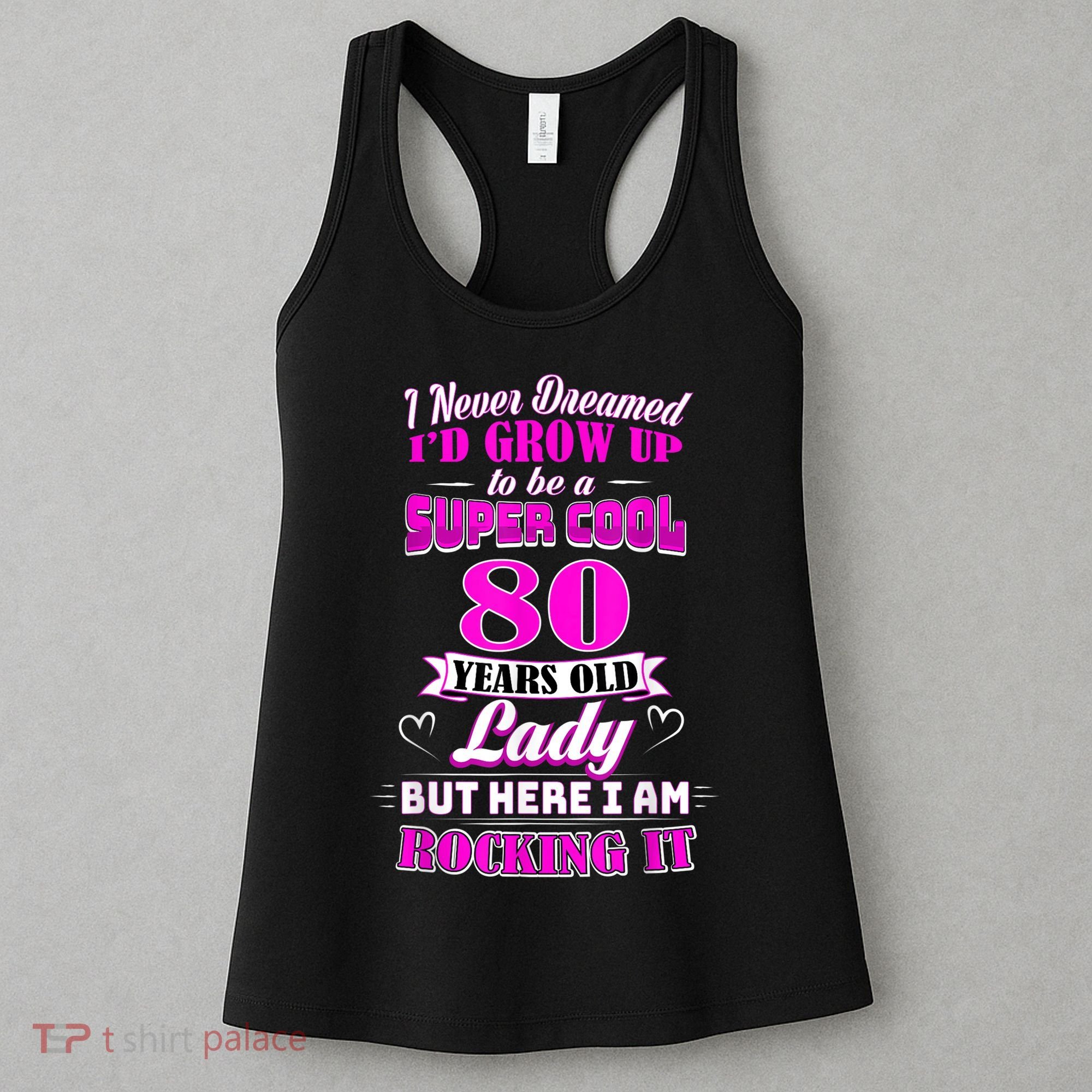 80 Year Old Lady Funny 80th Birthday Rockin' Since Women's Tank Top