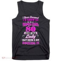 80 Year Old Lady Funny 80th Birthday Rockin' Since Tank Top thumb 0