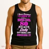 80 Year Old Lady Funny 80th Birthday Rockin' Since Tank Top thumb 3