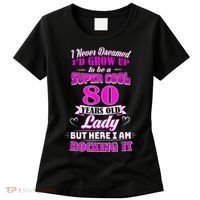 80 Year Old Lady Funny 80th Birthday Rockin' Since Women's T-Shirt thumb 0