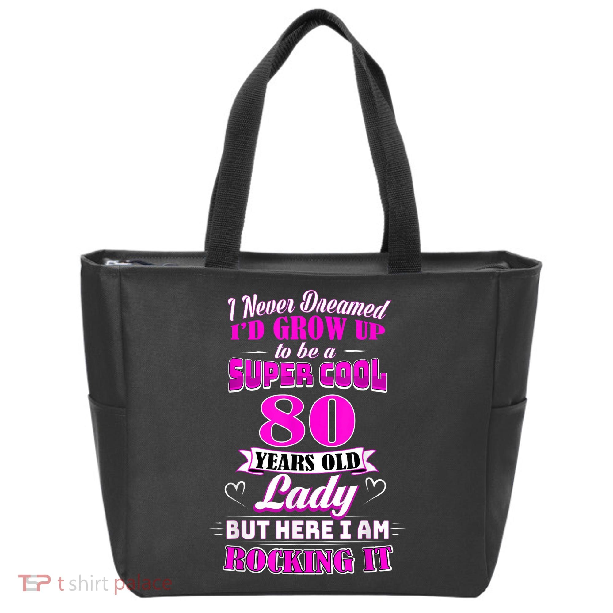 80 Year Old Lady Funny 80th Birthday Rockin' Since Tote Bag