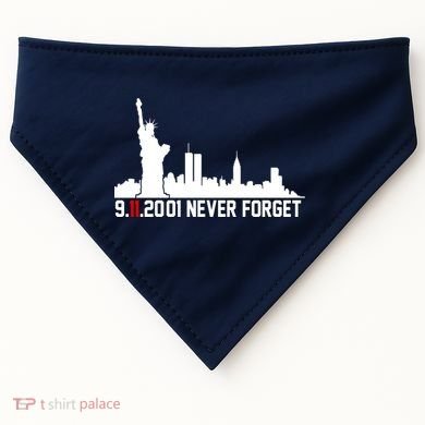 9-11-2001 Never Forget September 11th USA-Made Doggie Bandana