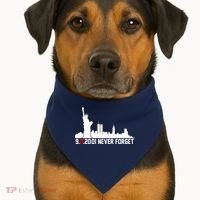 9-11-2001 Never Forget September 11th USA-Made Doggie Bandana thumb 1