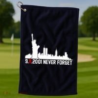 9-11-2001 Never Forget September 11th Golf Towel thumb 1