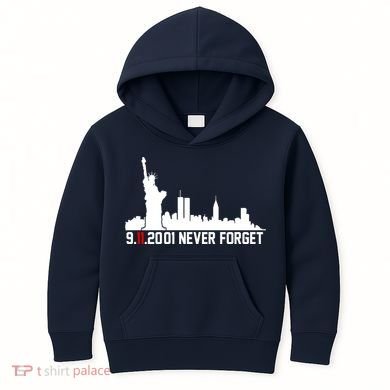 9-11-2001 Never Forget September 11th Kids Hoodie