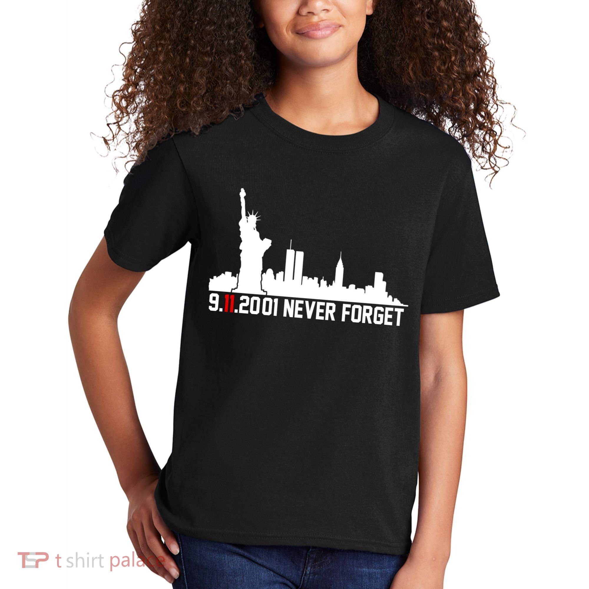 9-11-2001 Never Forget September 11th Kids T-Shirt