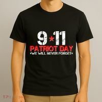 9-11 Patriot Day We Will Never Forget T-Shirt thumb 3