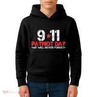 9-11 Patriot Day We Will Never Forget Kids Hoodie thumb 4