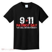 9-11 Patriot Day We Will Never Forget Kids T-Shirt thumb 0
