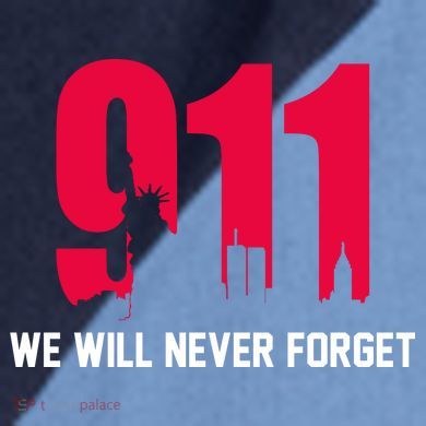 9-11 We Will Never Forget Raglan Baseball Sleeve Shirt