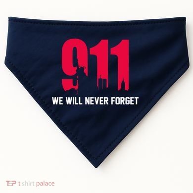 9-11 We Will Never Forget USA-Made Doggie Bandana