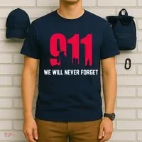 9-11 We Will Never Forget T-Shirt thumb 6
