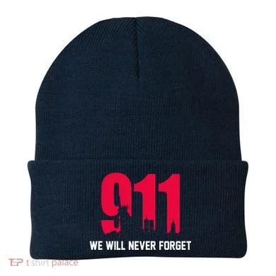 9-11 We Will Never Forget Beanie