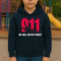 9-11 We Will Never Forget Kids Hoodie thumb 3