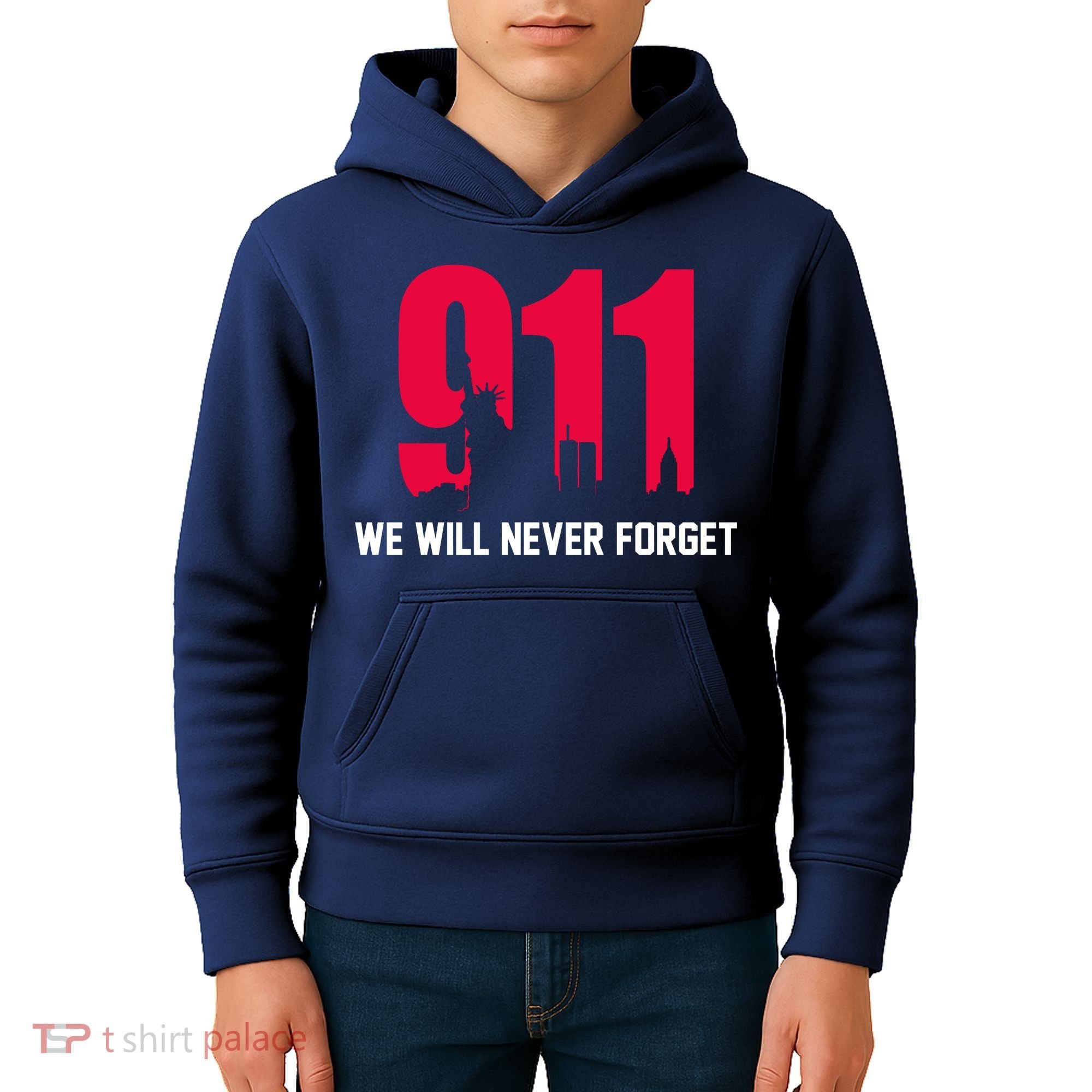9-11 We Will Never Forget Kids Hoodie