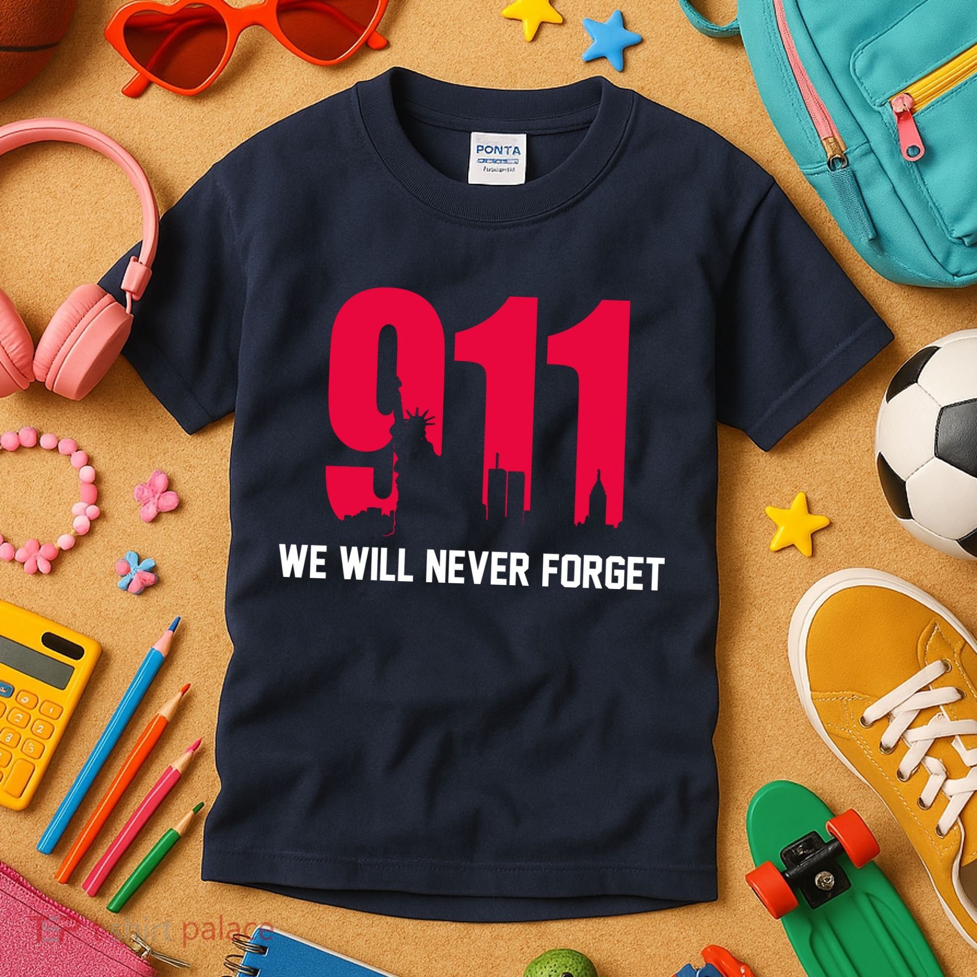 9-11 We Will Never Forget Kids T-Shirt